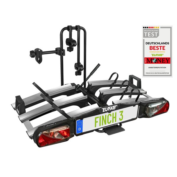 Porte-vélos attelage Eufab Finch - 3 vélos