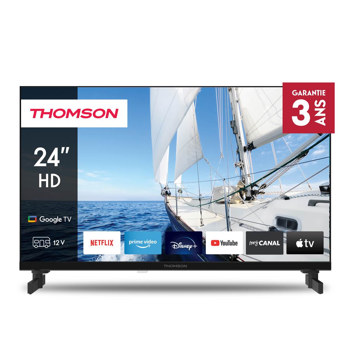 Smart Tv 24'' Thomson 24hg2s14c Avec Alimentation 12v