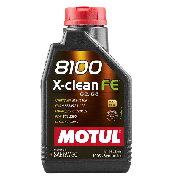 Huile moteur MOTUL 8100 X-CLEAN FE C2/C3 Essence/Diesel 5W30 1L
