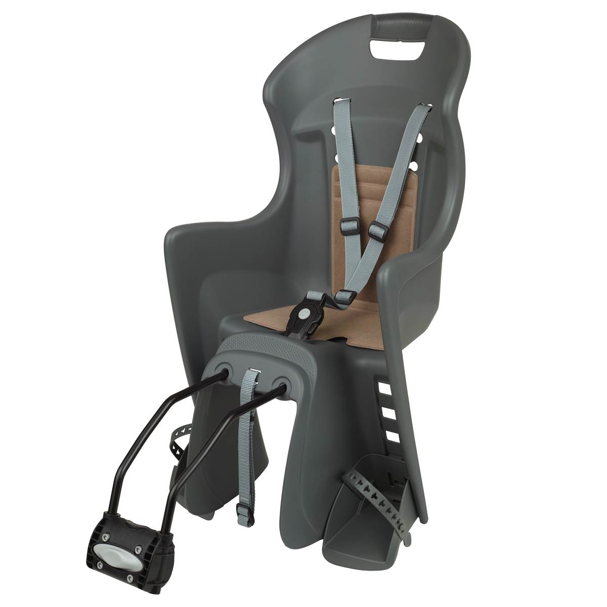 Porte-bébé Fixation Cadre Bikey Cool Gris/marron Dieffe