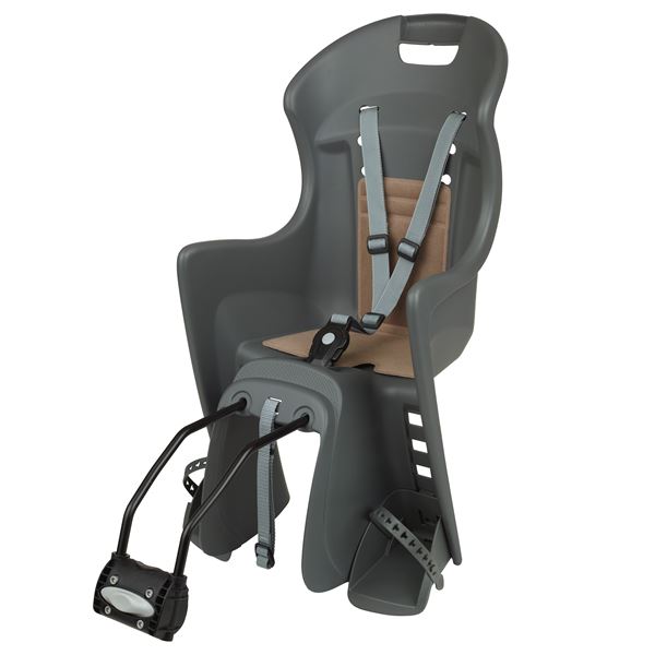 Porte-bébé fixation cadre Bikey Cool gris/marron Dieffe