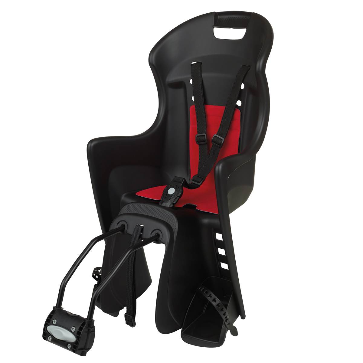 Porte-bébé Fixation Cadre Bikey Cool Noir/rouge Dieffe