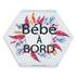 Adhésif bébé à bord Made in France - Plumes colorées