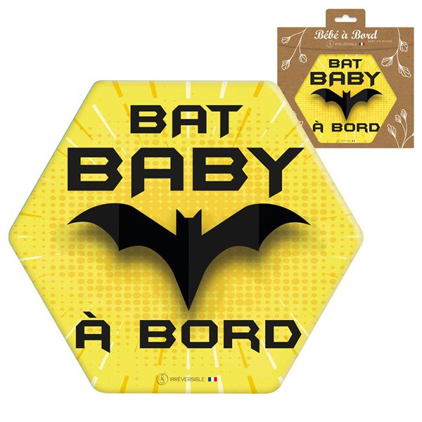 Adhésif Bébé à Bord Made in France - Bat baby