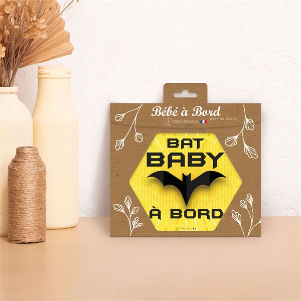 Adhésif Bébé à Bord Made in France - Bat baby