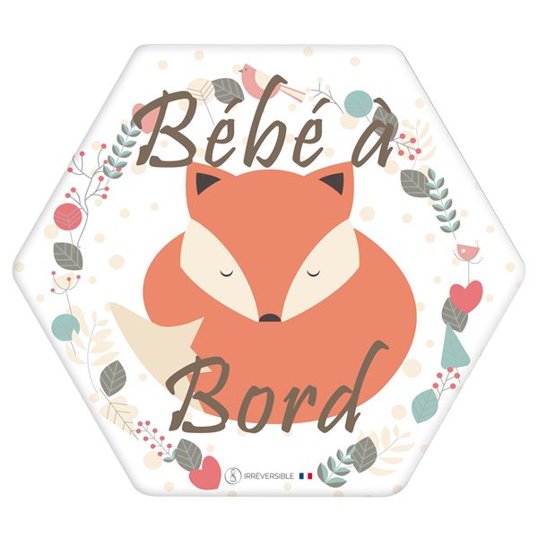 Adhésif Bébé à Bord Made in France - Renard