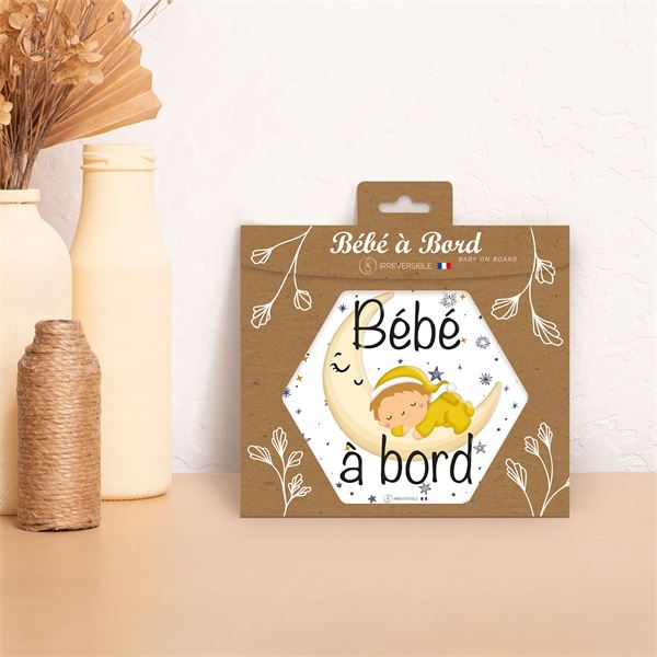 Adhésif Bébé à Bord Made in France - Clair de lune