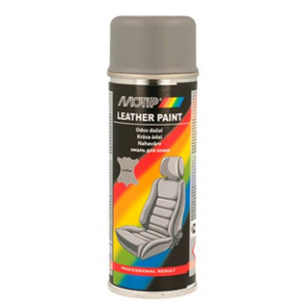 Aérosol peinture cuir gris 200ml Motip