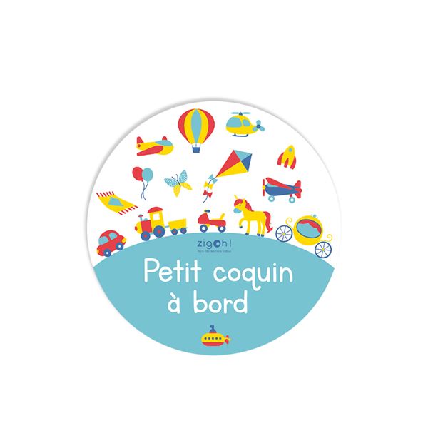 Disque Magnétique "Bébé à Bord" Color Pop - Diamètre 15 Cm - Pour Coffre Métallique