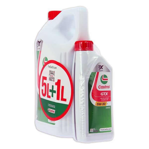 Huile moteur CASTROL GTX 5W30 C4 RN0720 Essence/Diesel 5+1L