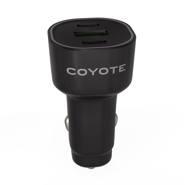 Chargeur allume cigare 2 USB-C et 1 USB-A COYOTE