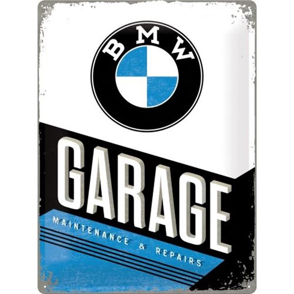 Enseigne en métal 30x40 BMW Garage