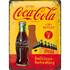 Enseigne en métal 30x40 Coca/Cola / 1930/40 / Yellow In Bottles