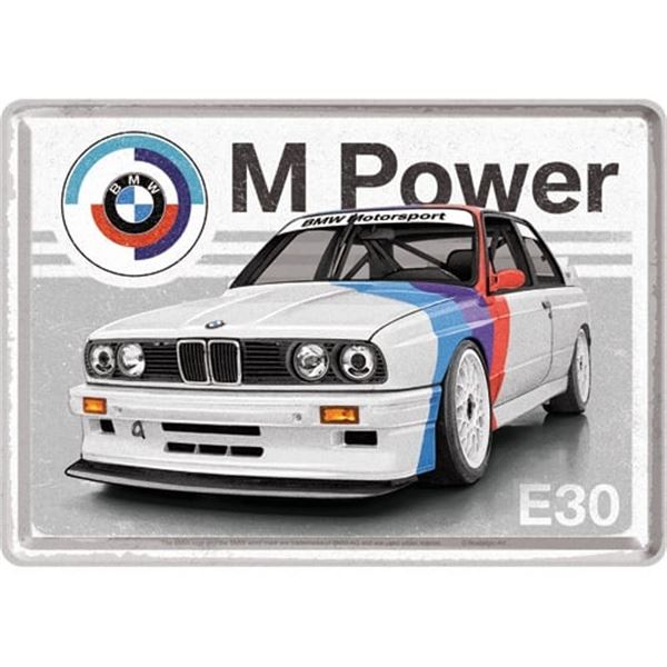 Carte postale métal BMW Motorsport - M Power E30