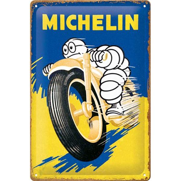 Plaque métal 20x30 cm Michelin Motorcycle Bibendum