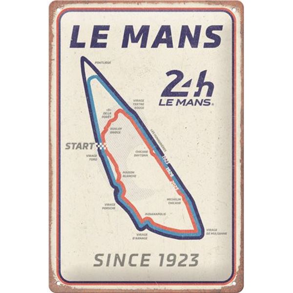 Plaque métal 20x30 cm Circuit 24H Le Mans