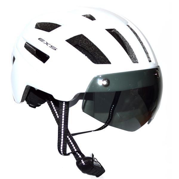 Casque vélo urbain avec visière Blanc Taille M EXS
