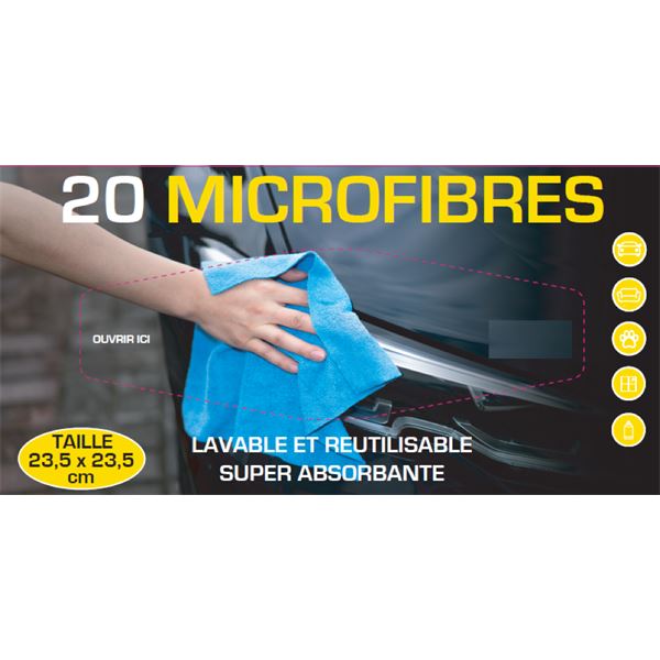 Boite 20 microfibres absorbantes