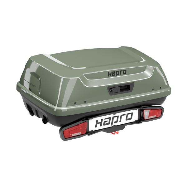 Coffre d'attelage Boxer 340L vert HAPRO