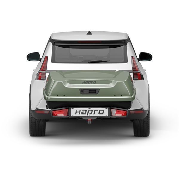 Coffre d'attelage Boxer 340L vert HAPRO