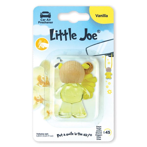 Désodorisant voiture Flacon LITTLE JOE avec bouchon en bois - Parfum Vanille