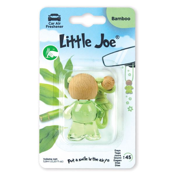 Désodorisant voiture Flacon LITTLE JOE avec bouchon en bois - Parfum Bamboo