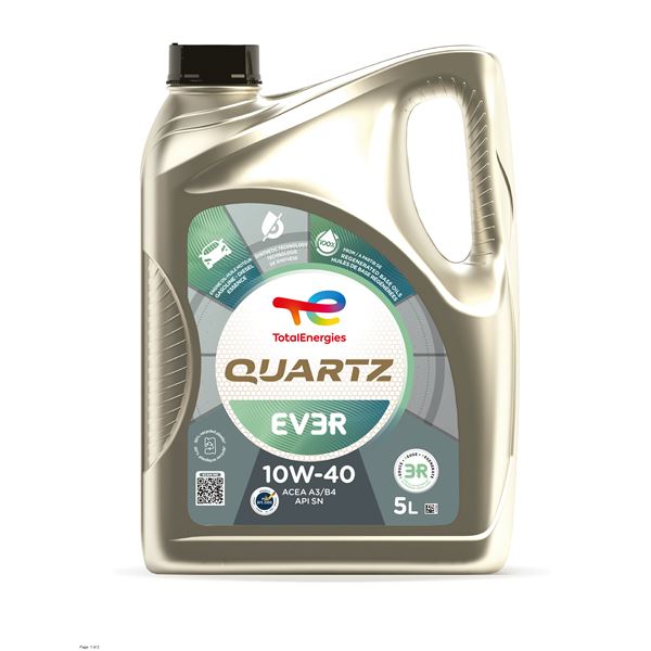 Huile moteur TOTAL Quartz EV3R 10W40 A3/B4 5L