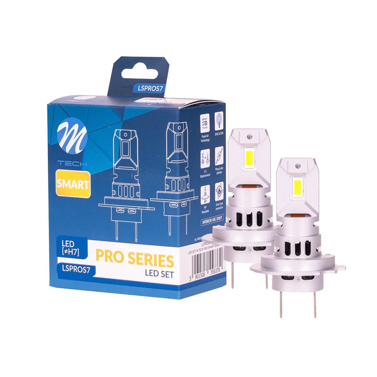 Ampoules (2 pièces) Led H7/h18 42w 12v 6000k 4600lm Max Plug And Play