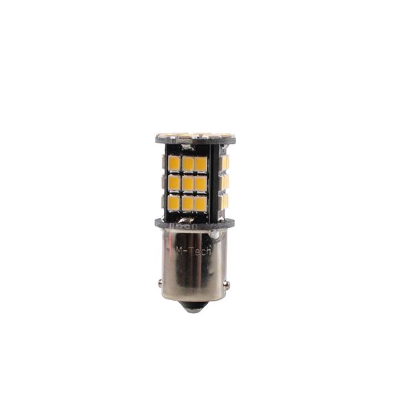 AMPOULES LED X 2 BA15S P21W 48 LEDS SMD2835 BLANC 12V