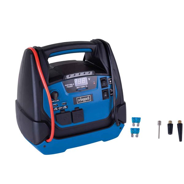 Booster de batterie 1250A avec fonction compresseur PJS-1250 Scheppach