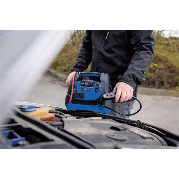 Booster de batterie 1250A avec fonction compresseur PJS-1250 Scheppach