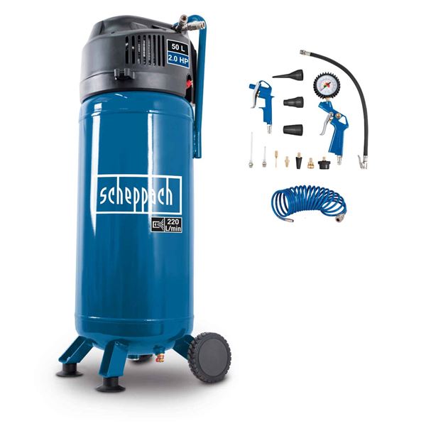 Compresseur vertical sans huile 50L HC51V Scheppach