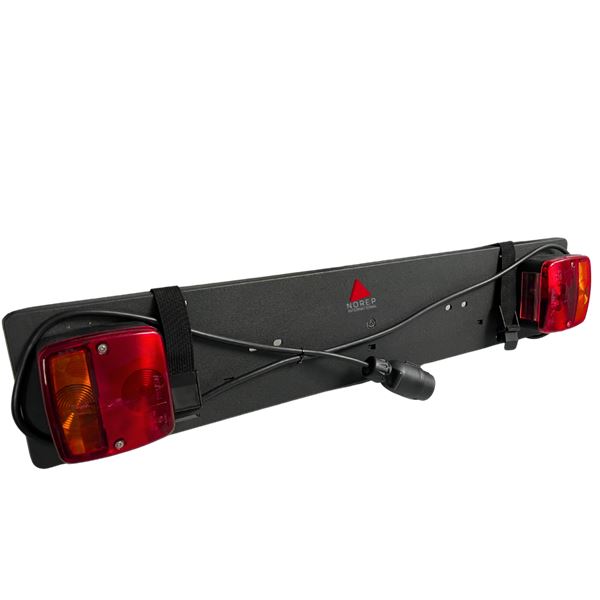 Rampe de signalisation noir porte-vélo pour véhicule avec attelage NOREP