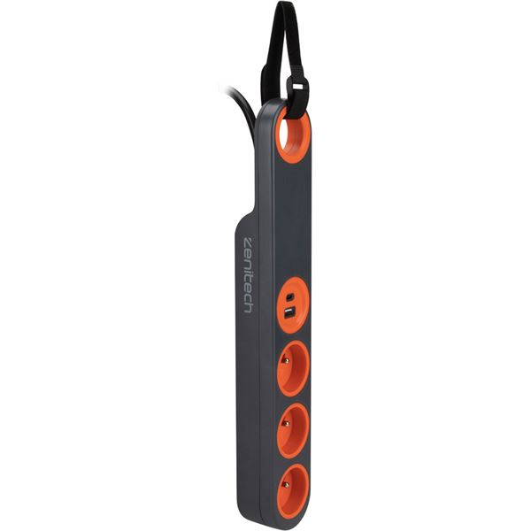 BLOC KLIPO 3X16A+USB+LED 4M