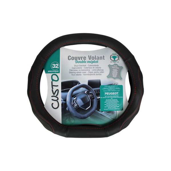 Couvre-volant en cuir double méplat