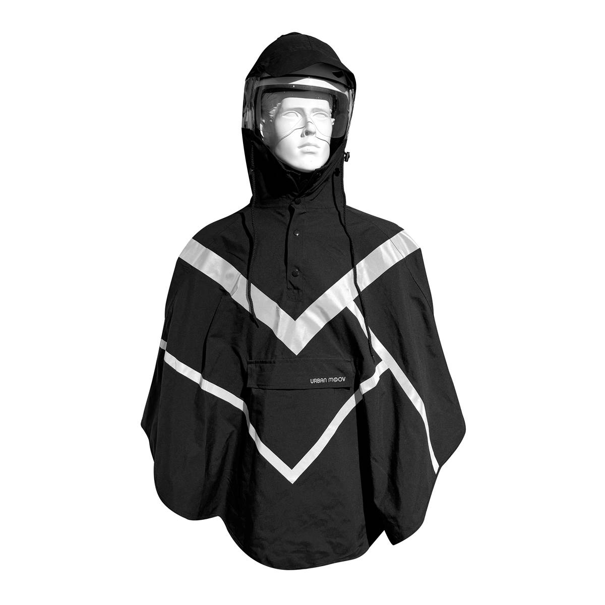 Poncho De Pluie Imperméable Réfléchissant Bleu Urban Moov