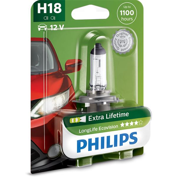 1 ampoule Philips premium Long Life Eco Vision H18