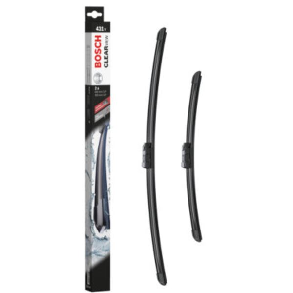 2 balais d'essuie-glaces Bosch Clearview 431V