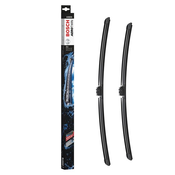 2 balais d'essuie-glaces Bosch Clearview A615S