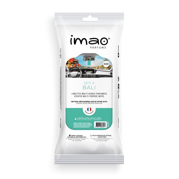 Lingettes Imao mutli-usages parfumées "33° C à Bali"