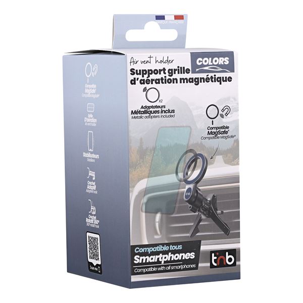 Support magnétique ultra-compact pour grille d'aération