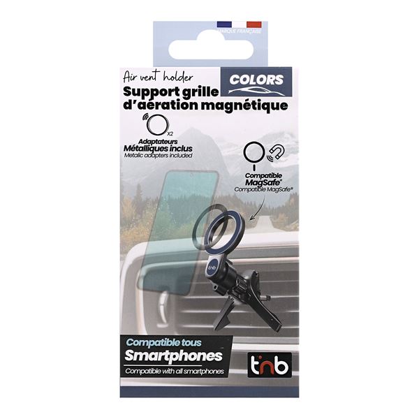 Support magnétique ultra-compact pour grille d'aération
