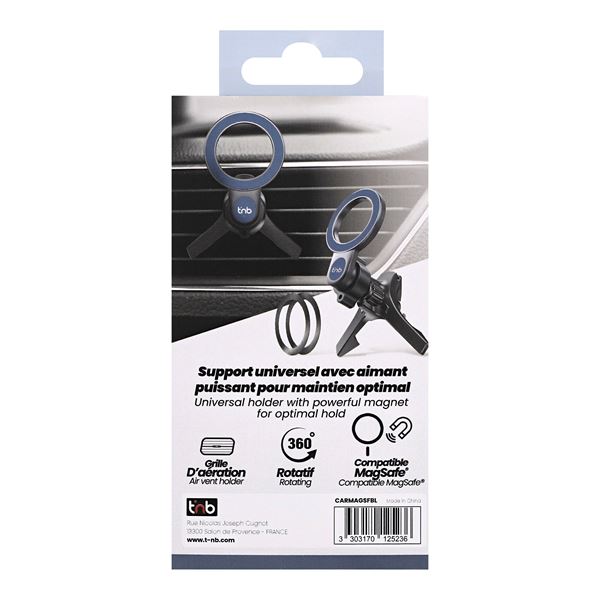 Support magnétique ultra-compact pour grille d'aération