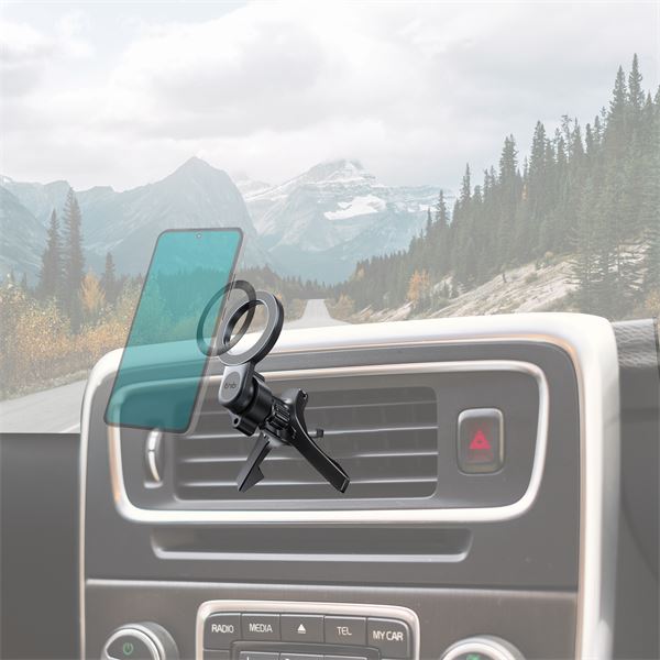 Support magnétique ultra-compact pour grille d'aération