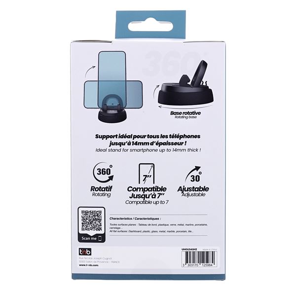 Support universel pour tableau de bord