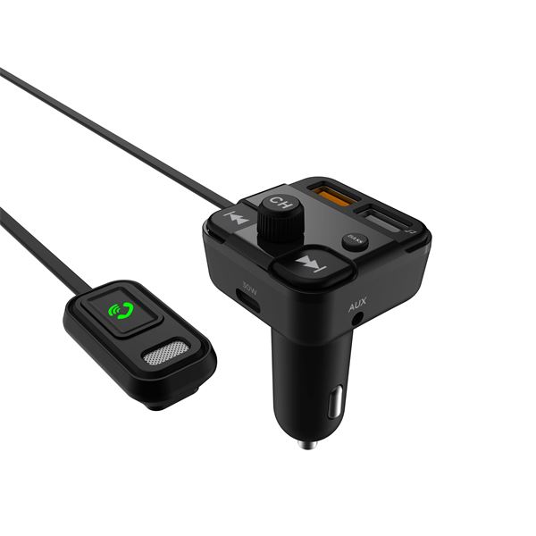 Transmetteur FM bluetooth Kit mains libre et charge rapide