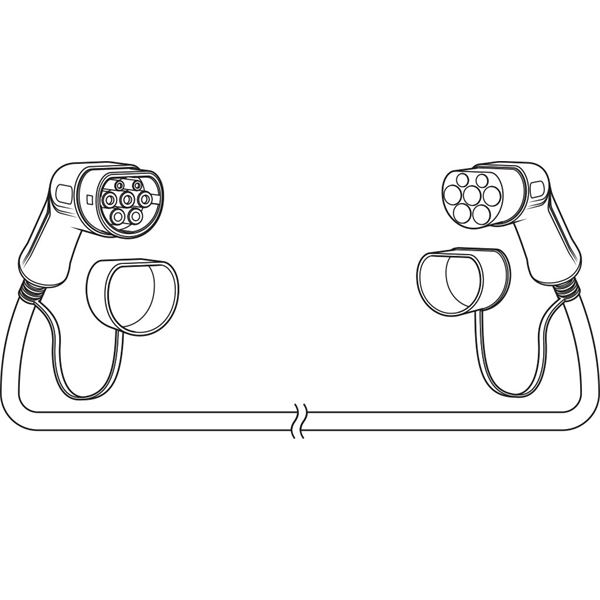 Câble de charge 16 Ampères triphasé pour véhicules électrique - Type 2