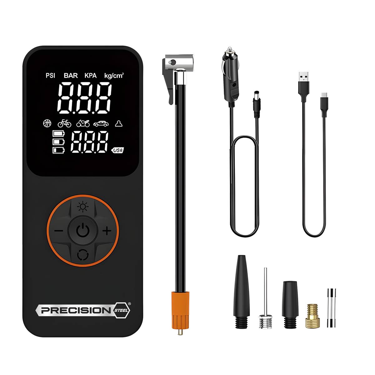 Mini Compresseur Sans Fil Precision Steel