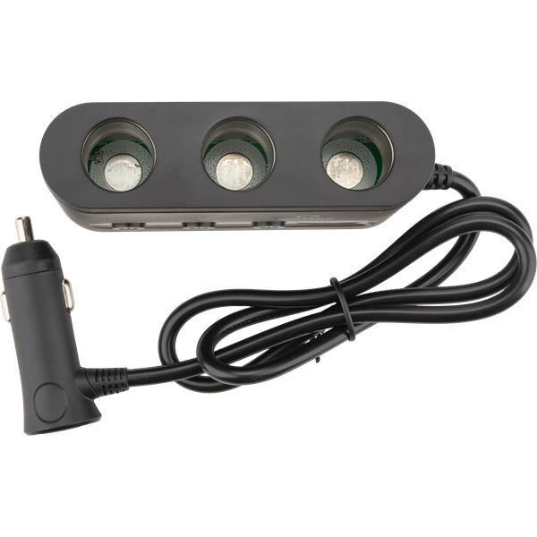 Triple Prise Allume-Cigare + USB-A et USB-C PD20W