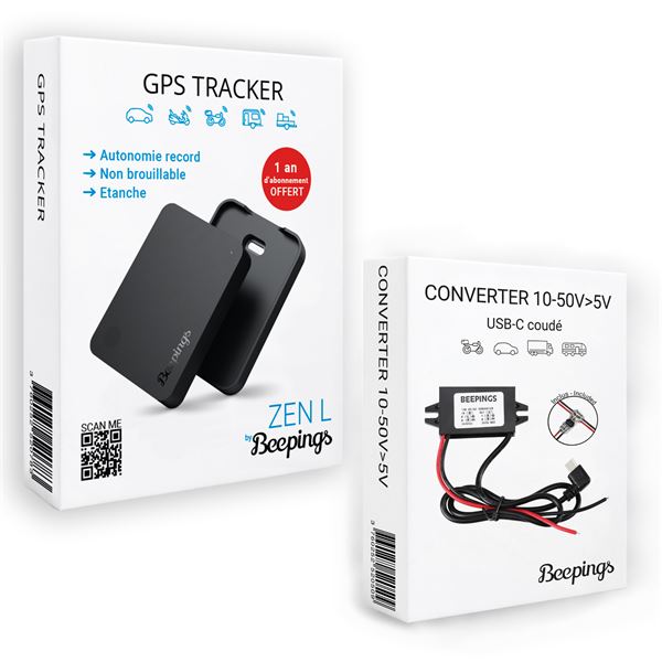 Tracker GPS ZEN L + Convetisseur Beepings